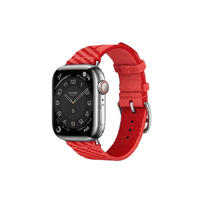 HERMES Apple Watch Nylon Watch Refurbishing 41mm Unisex Red H0006051 AI-2