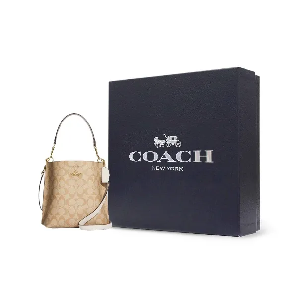COACH Mollie Artificial Leather Bucket Bag, Handbag, Shoulder Bag, Crossbody Bag Regular Women's Khaki-6