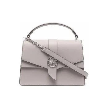MICHAEL KORS Greenwich Saffiano Leather Shoulder Bag, Crossbody Bag, Handbag Medium Size Women's Gray