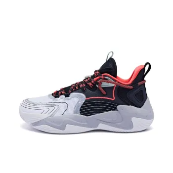 QIAODAN Slip Resistant High Top CHI LIGH Technology Basketball Shoes Men's Misty Gray Black