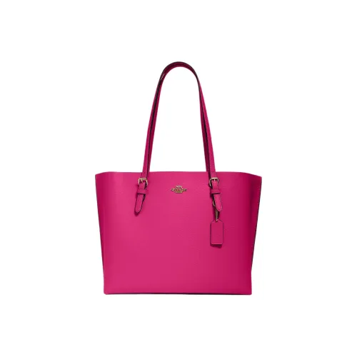 COACH Mollie Double-Sided Leather tote MONO Bag Shopping Bag Handbag Shoulder Bags Large Size Women's Cherry Red