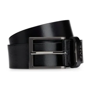 HUGO BOSS Logo Plaque Buckled Belt