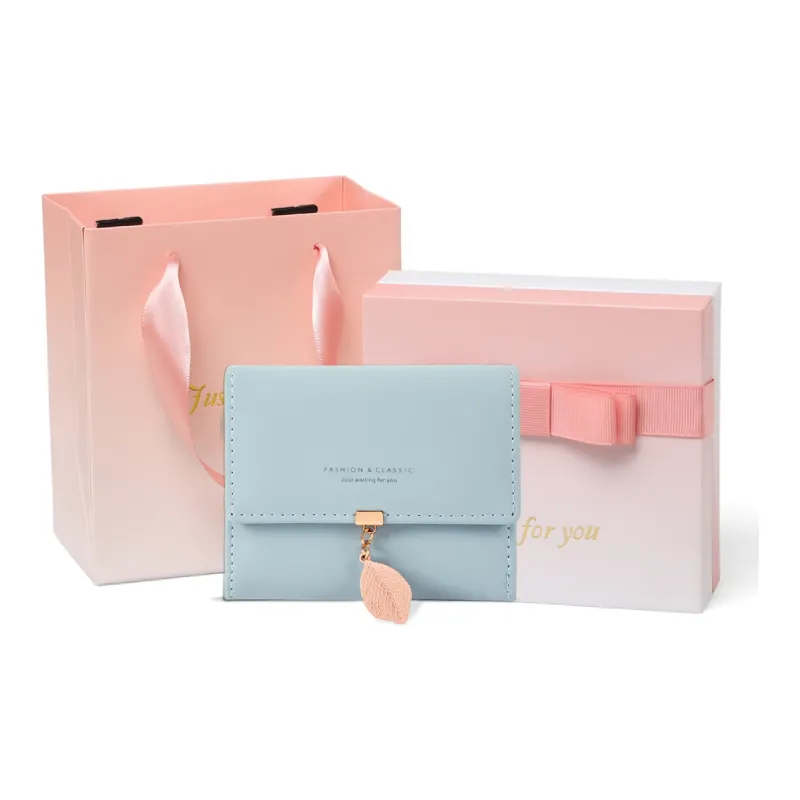 VINEY Cow Leather Wallet Clutch Trumpets Women's Pink-3