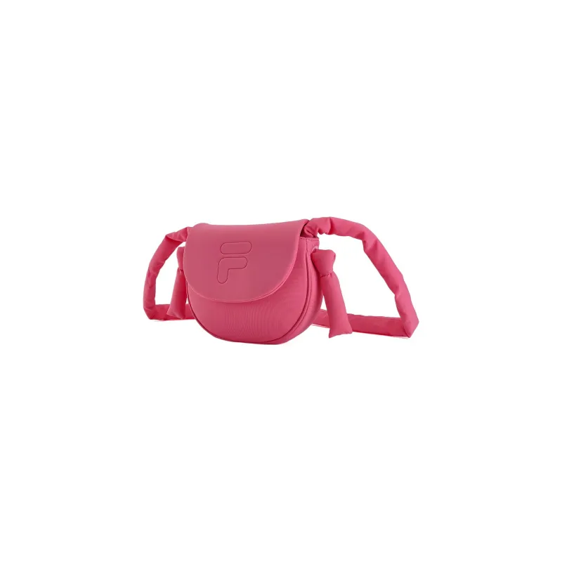 FILA FUSION PU Laminated Textile Saddle Bags Shoulder Bags Small Size Women's Fuchsia-1