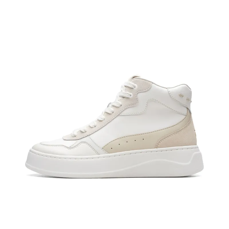Clarks Lightweight Series High Top Skateboard Shoes Women's White-0