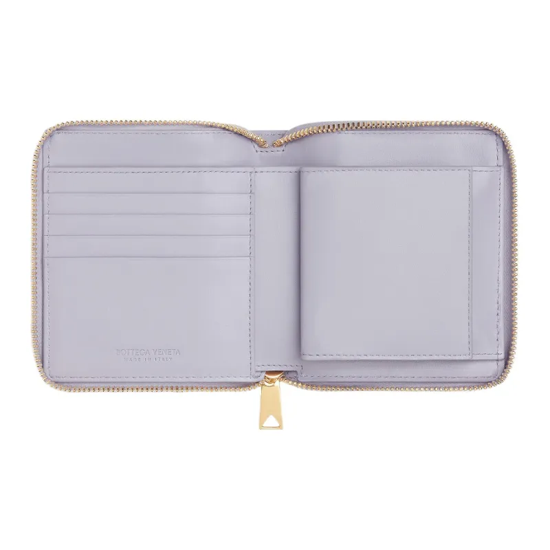 Bottega Veneta Lambskin Wallet Small Size Women's Purple-2