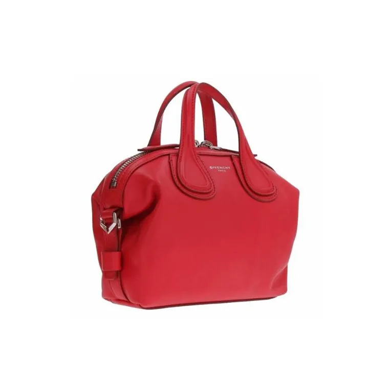GIVENCHY Leather Interior Pocket Zipper Pocket Handbag Regular Women's Red-1