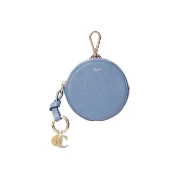 Chloe Alphabet Calfskin Wallet Trumpets Women's Blue