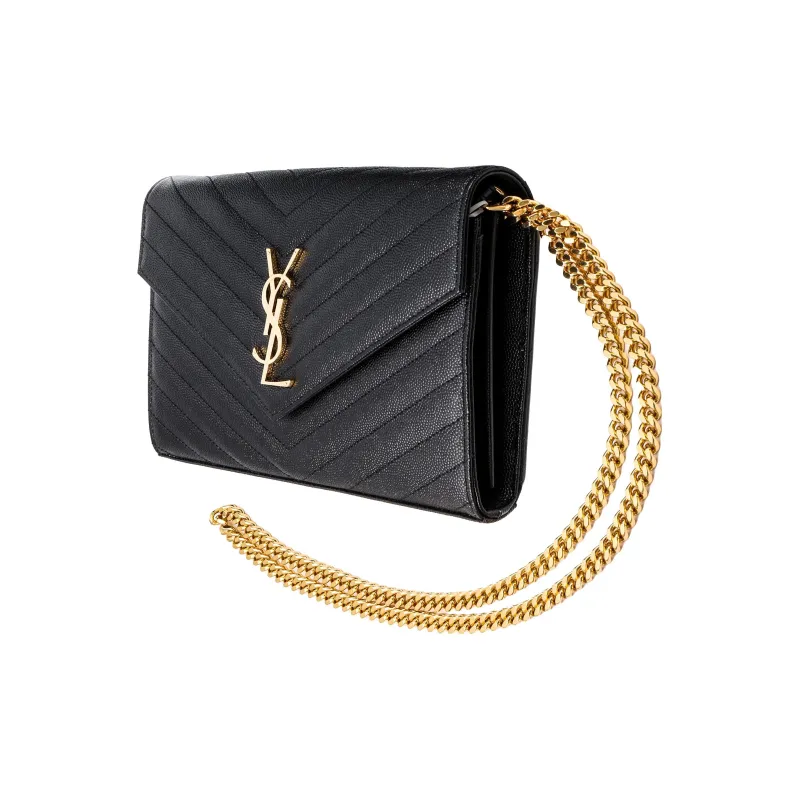SAINT LAURENT Envelope Chain Crossbody Bag-3