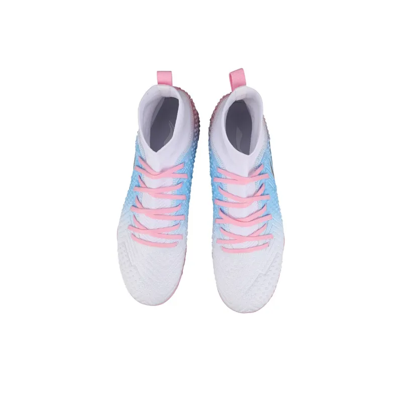 LiNing Shadows 2.0 Cushioned Slip-Resistant Soccer Shoes Men's Blue Pink White-3