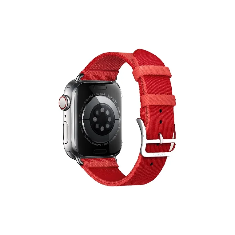 HERMES Apple Watch Nylon Watch Refurbishing 41mm Unisex Red H0006051 AI-1