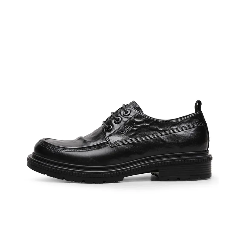 GOLDLION Dress Shoes Men Low Top Black/Brown-1