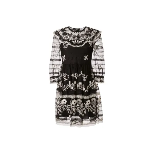 RED VALENTINO Long-Sleeved Dresses Women's Black