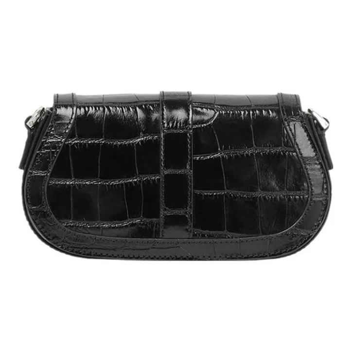 VERSACE Cow Leather Crossbody Bag Shoulder Bag Mini Women's Black-2