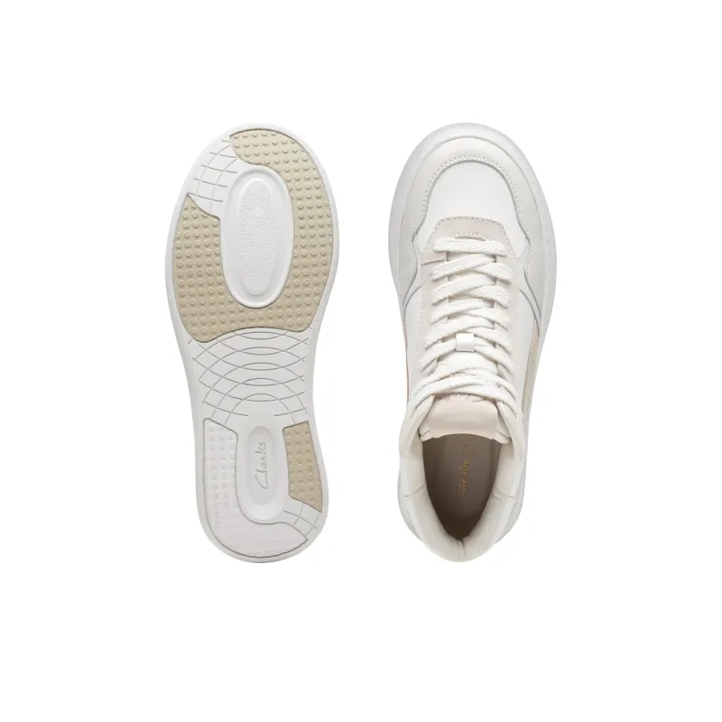 Clarks Lightweight Series High Top Skateboard Shoes Women's White-3