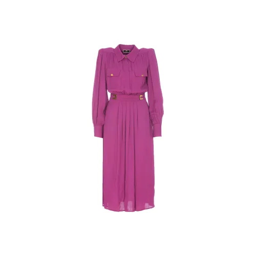 Elisabetta Franchi Long-Sleeved Dresses Women's Purple