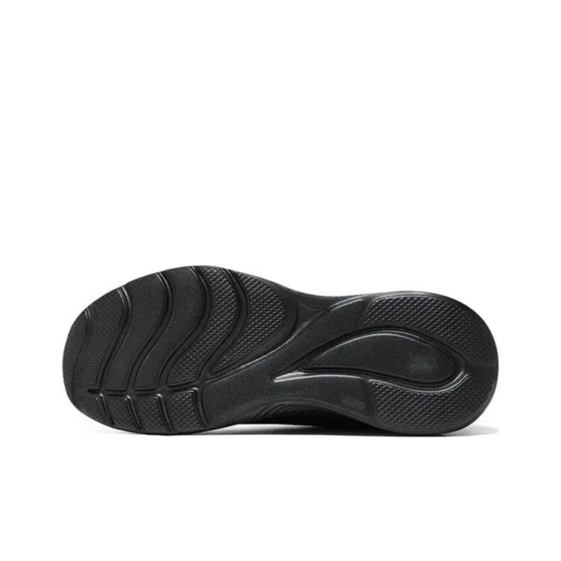 Skechers Breathable Lightweight Low Top Casual Shoes Men's Black-5