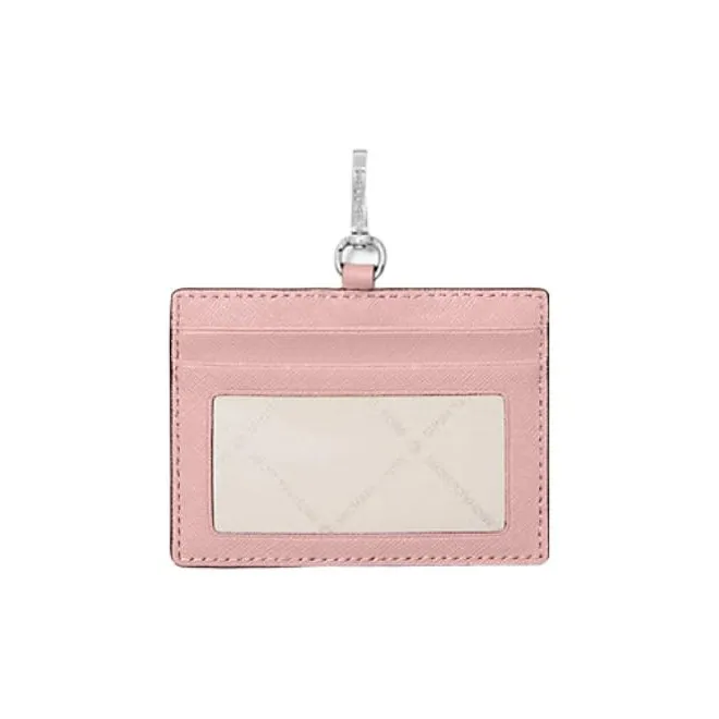 MICHAEL KORS Jet Set Travel Leather ID Card Holder, Wallet, Card Holder Women's Pink-1