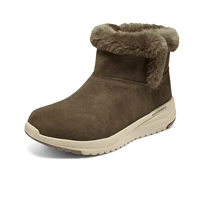 Skechers ON THE GO STELLAR Warm And Wear Resistant Short Mid Calf Snow Boots Women's Chocolate-2
