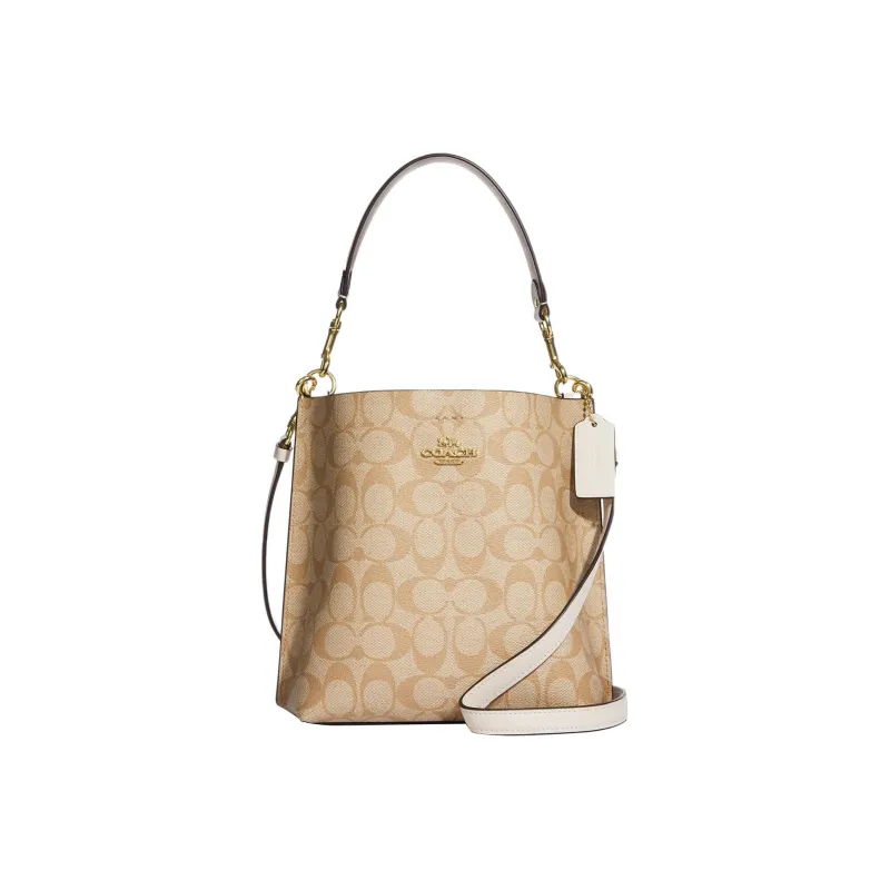 COACH Mollie Artificial Leather Bucket Bag, Handbag, Shoulder Bag, Crossbody Bag Regular Women's Khaki-0