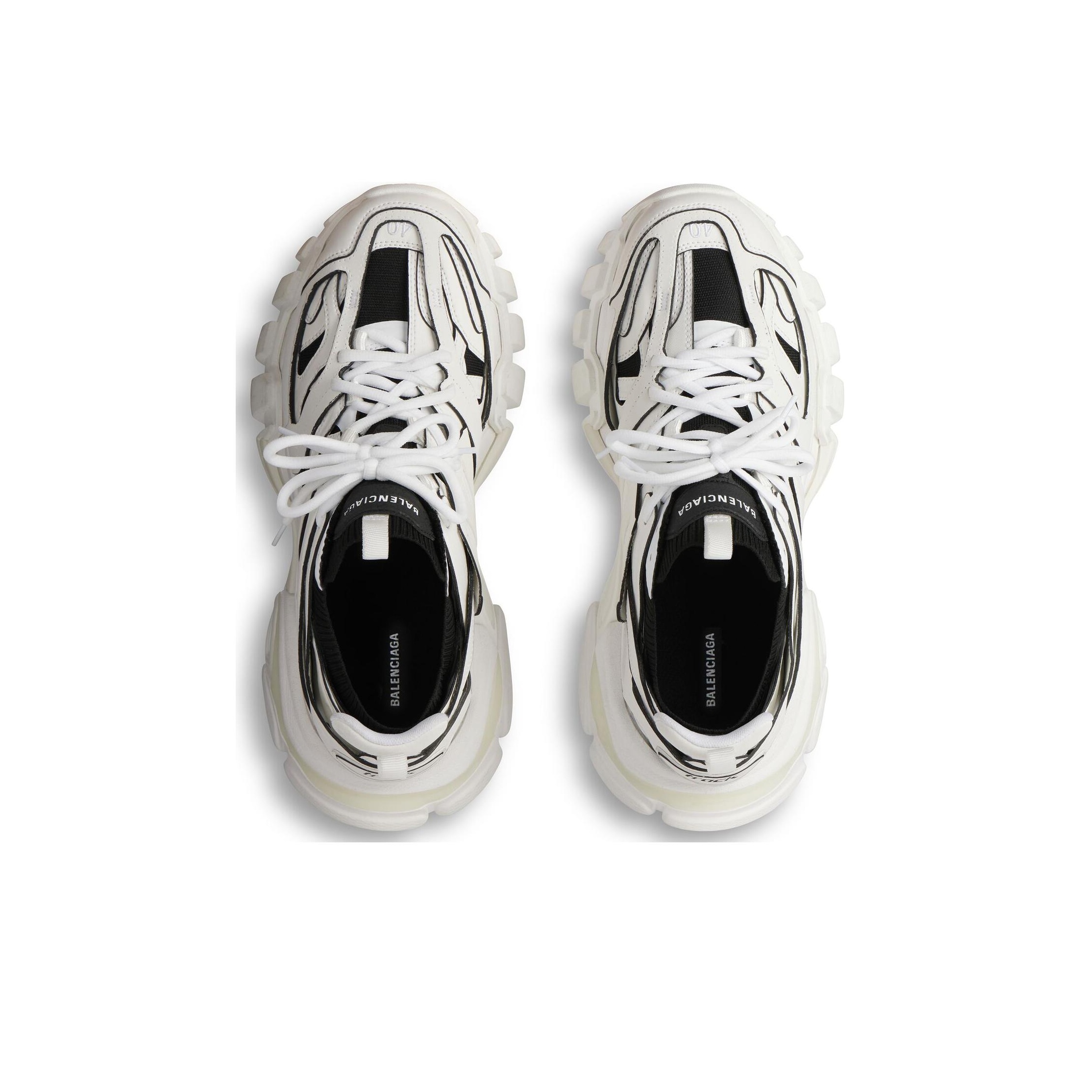 【BALENCIAGA】Track Sock sneakers White/Black Balenciaga Track Sock Sneaker 'White Black' - POIZON