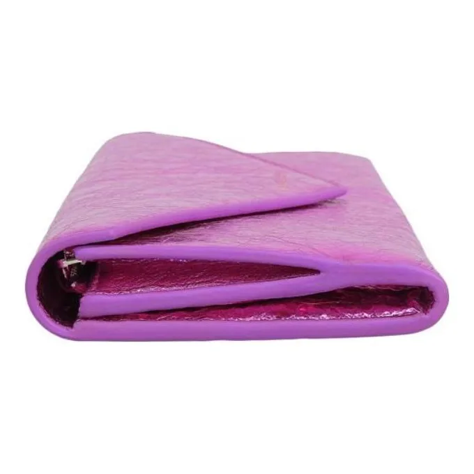 Balenciaga Leather Wallet Regular Women's Rose Purple Red-3
