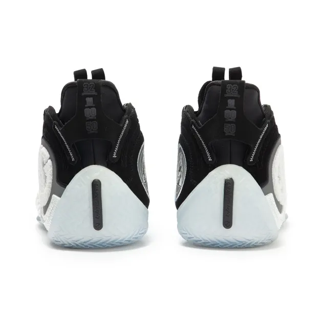 361° AG4 Basketball Shoes Men Mid Top Obsidian Black/361 Degrees White-3