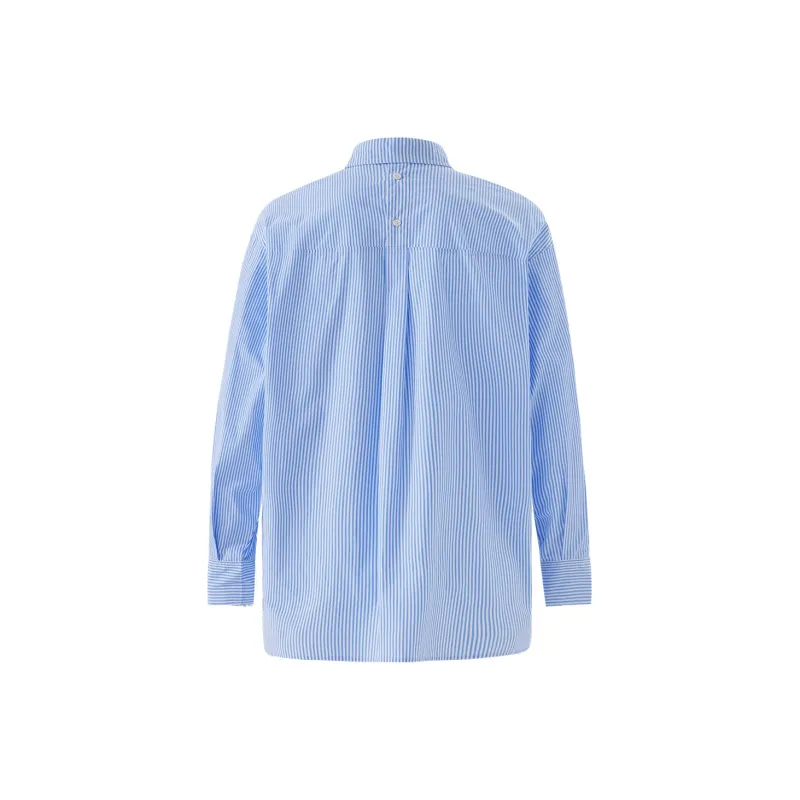 TOKUHON Shirts Men Blue Stripes Pattern-1