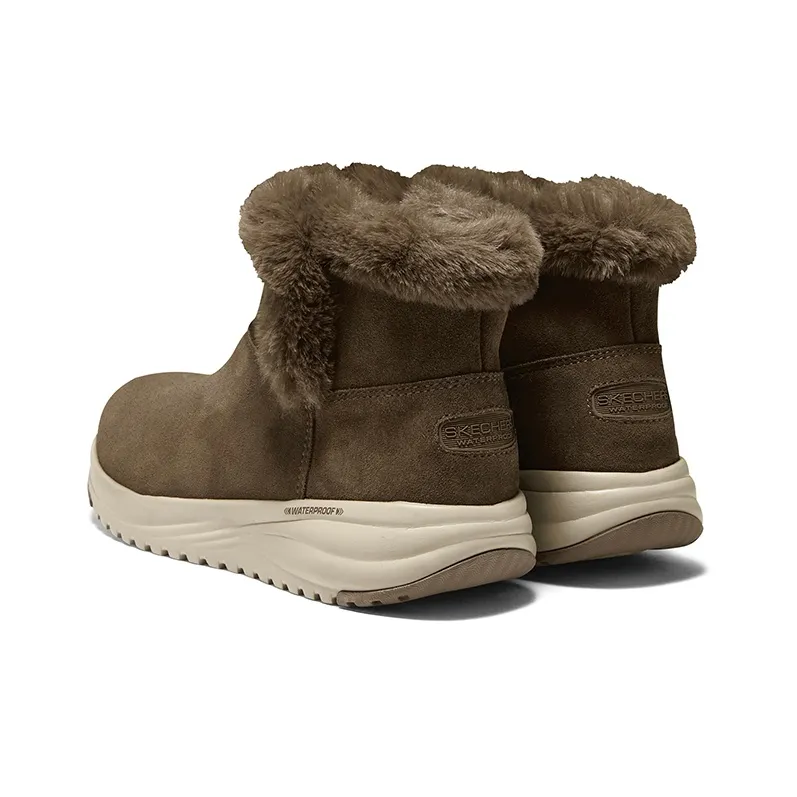 Skechers ON THE GO STELLAR Warm And Wear Resistant Short Mid Calf Snow Boots Women's Chocolate-4
