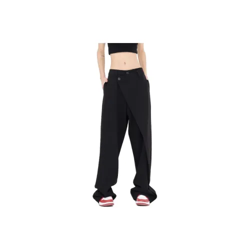 KENH Casual Pants Women's Black Velcro Closure