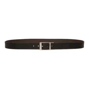 BALLY Grained Leather, Pin Buckle Leather Belts Women's Brown Width  3.5cm