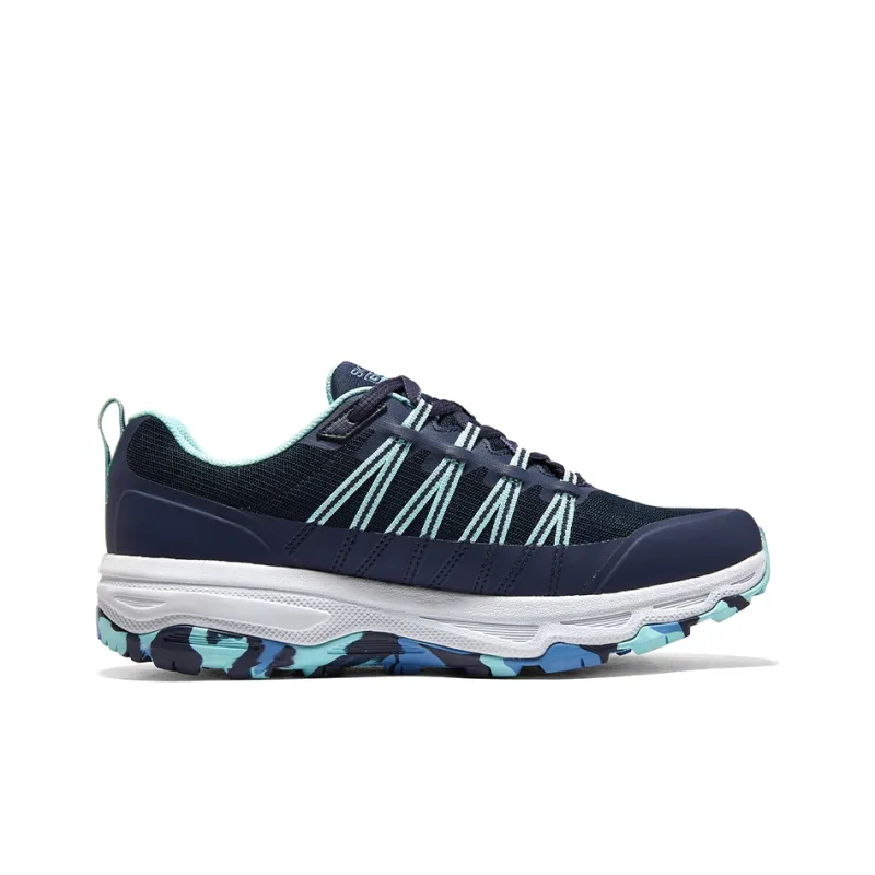 Skechers Go Run Trail Altitude Anti Slip Wear Resistant Low Top Outdoor Shoes Women's Marine Blue Light Green-1