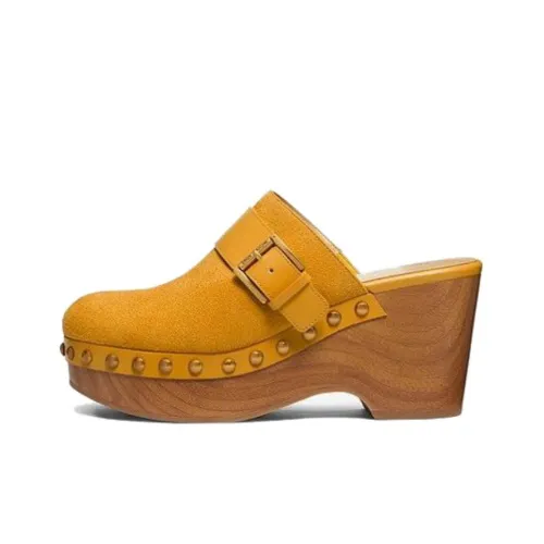 MICHAEL KORS Slip-Resistant Wrap-toe Slippers Women's Yellow