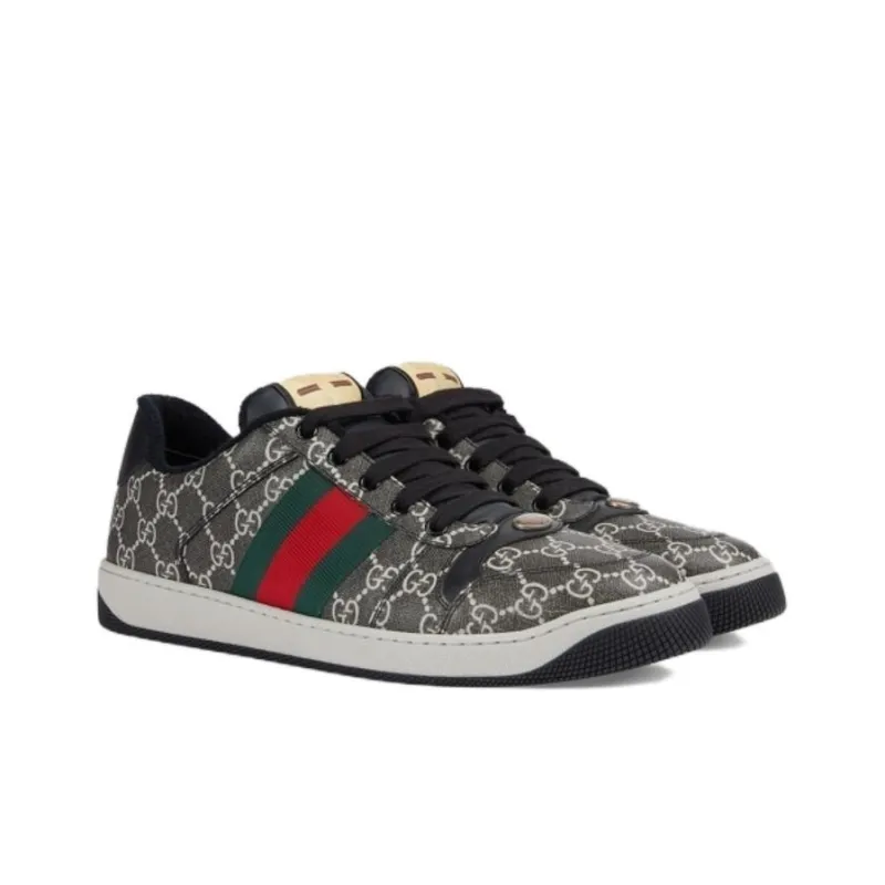GUCCI Screener 'GG Supreme Black Grey'-1