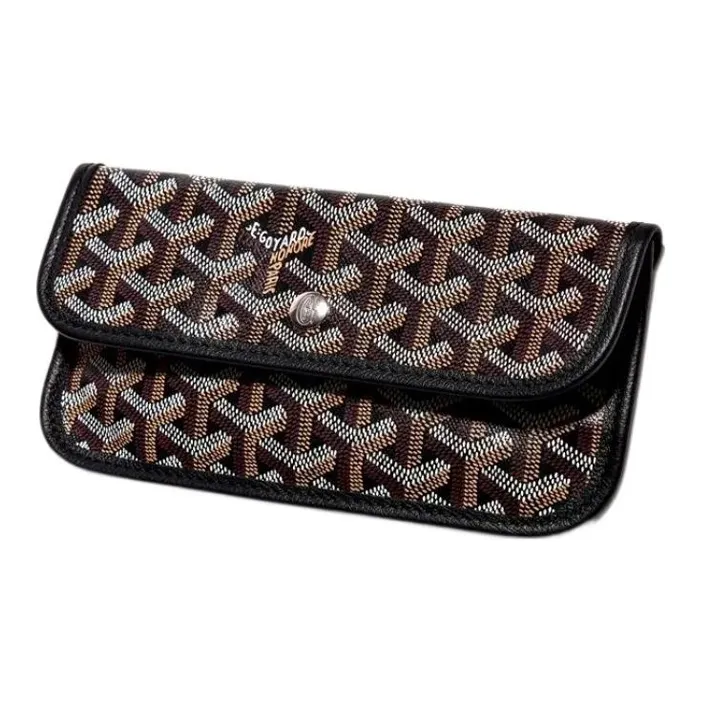 GOYARD Bohème Hobo Canvas With Leather Hobo Bag Shoulder Bag Shoulder Bag Women's Black/Burgundy Small Heart Edition-3