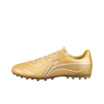 LiNing TF Rubber Broken Studs Artificial Ground Cushioned Slip Resistant Soccer Shoes Men's Antique Gold