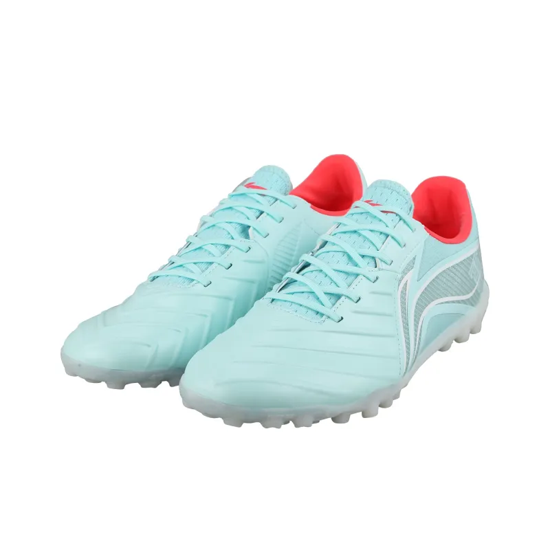 LiNing TF Rubber Broken Studs Artificial Ground Cushioned Slip Resistant Soccer Shoes Men's Island Blue-2