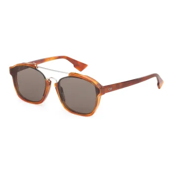 DIOR Acetate Irregular Shape Sunglasses Unisex Brown