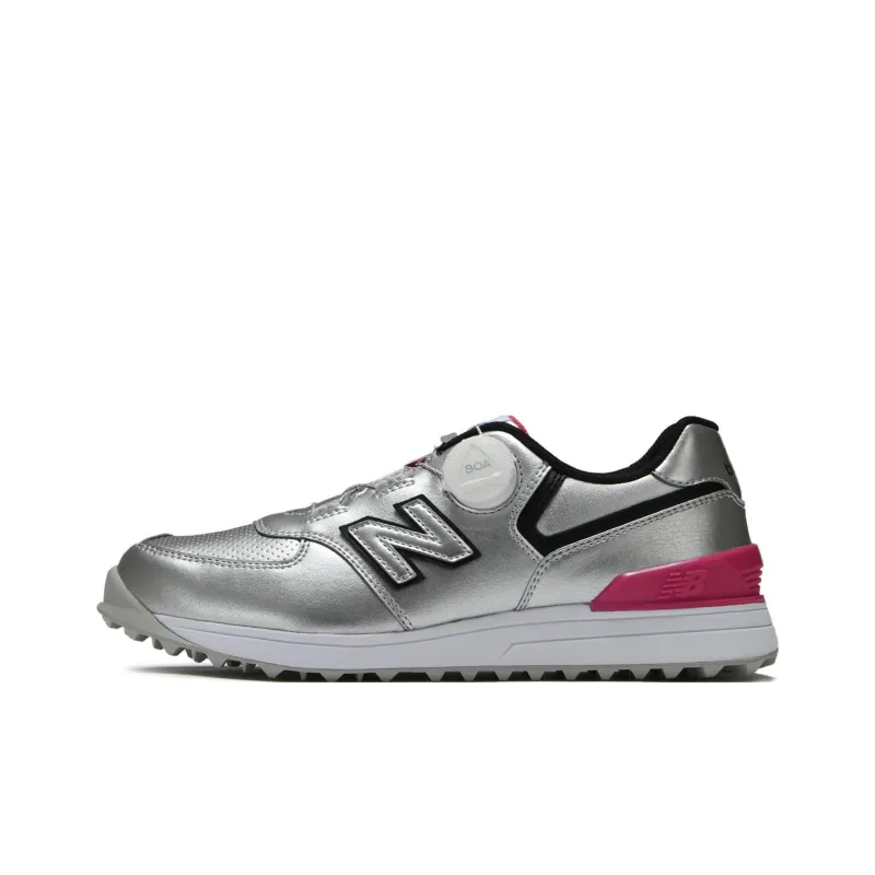 New Balance 574 Boa 2E Golf Shoes 'Silver Black Pink' Women's-0