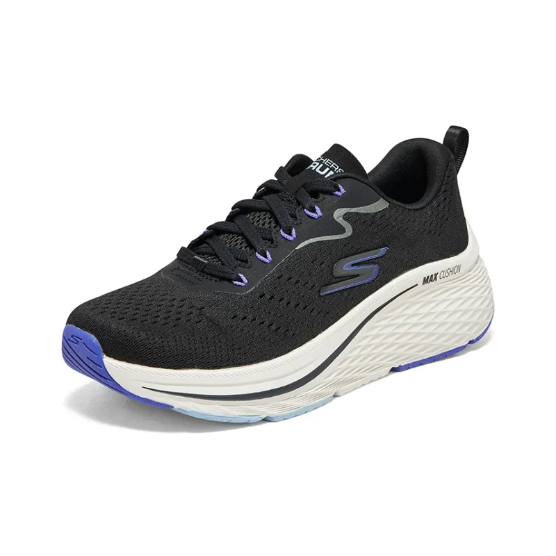 Skechers Max Cushioning Anti Slip Wear Resistant Low Top Casual Running Shoes Women's Black Purple-2