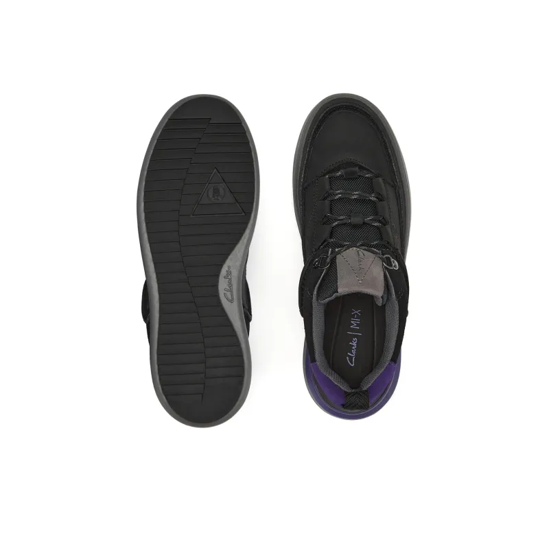 Clarks Abrasion Resistant Slip Resistant Low Top Skateboard Shoes Men's Black-2