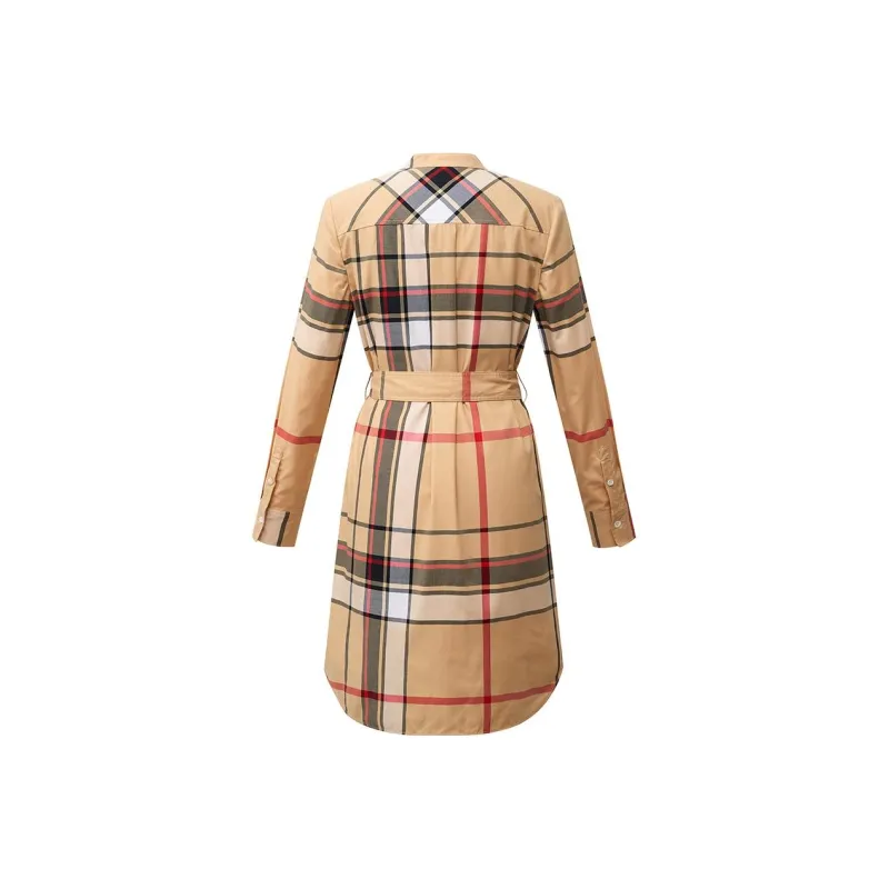 HAZZYS Long Sleeved Dresses Women's Beige-1