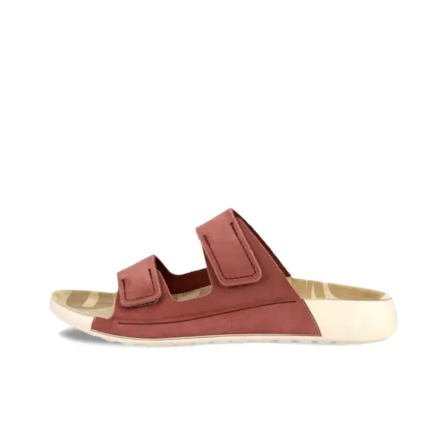 Ecco Cozmo Slide Slippers Women's Red Beige
