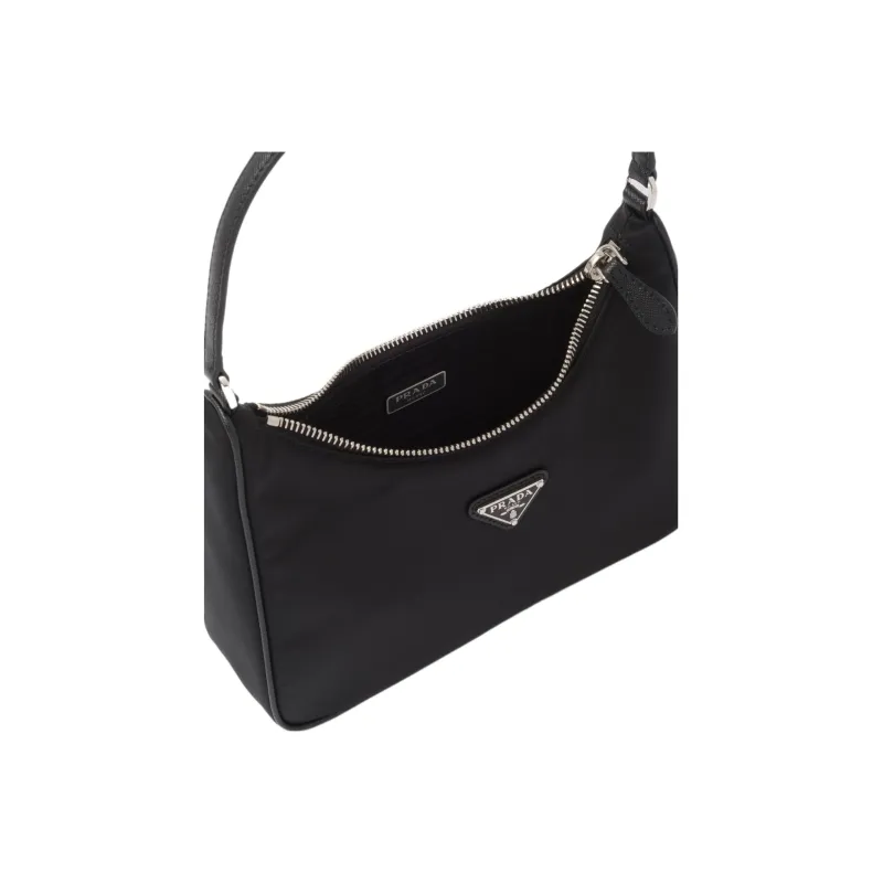 PRADA Re Edition 2005 Re Nylon And Saffiano Mini Shoulder Bag Black-4