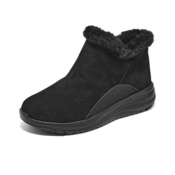 Skechers ON THE GO STELLAR Warm Anti Slip And Wear Resistant Short Snow Boots Women's All Black-2