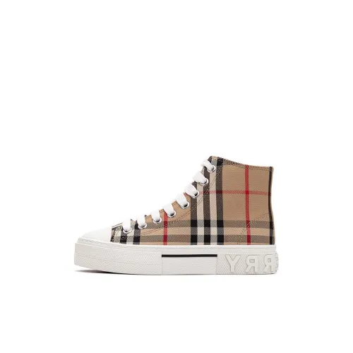 Burberry Kids Vintage Check Canvas Sneakers