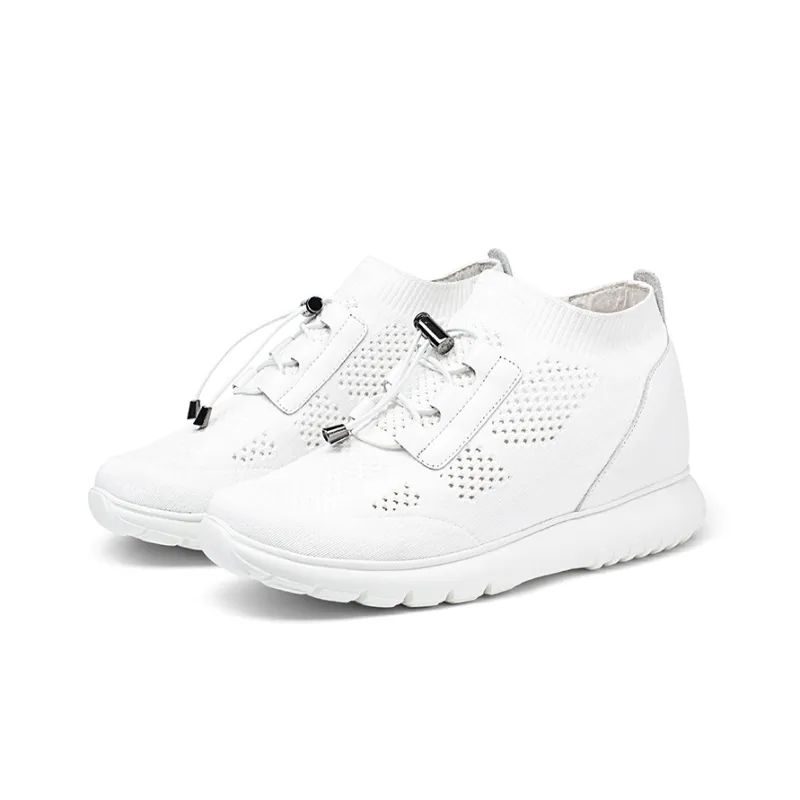 He Jinchang Hermo Collection Wear Resistant Slip Resistant Low Top Casual Shoes Women's White-3