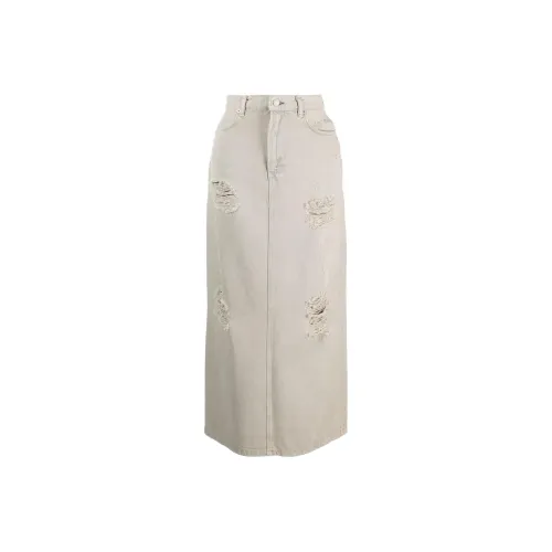 Acne Studios Distressed-effect Organic Cotton Skirt