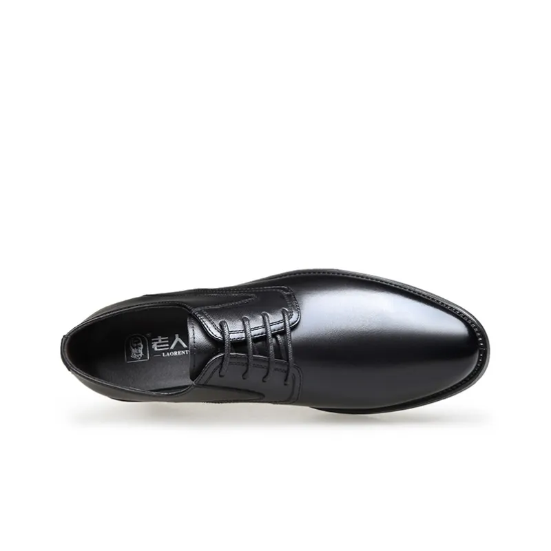 LAORENTOU Dress Shoes Men Low Top Black/Brown-2