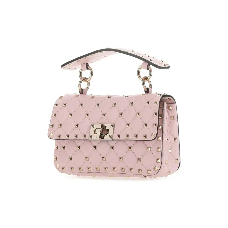 Valentino Leather Shoulder Bag Crossbody Bag Handbag Women's Light Pink-1